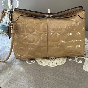 Coach patent wristlet